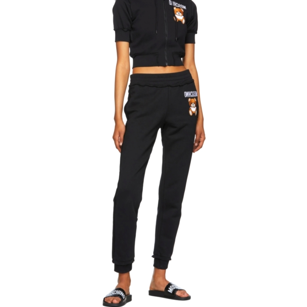 Moschino Black Slides